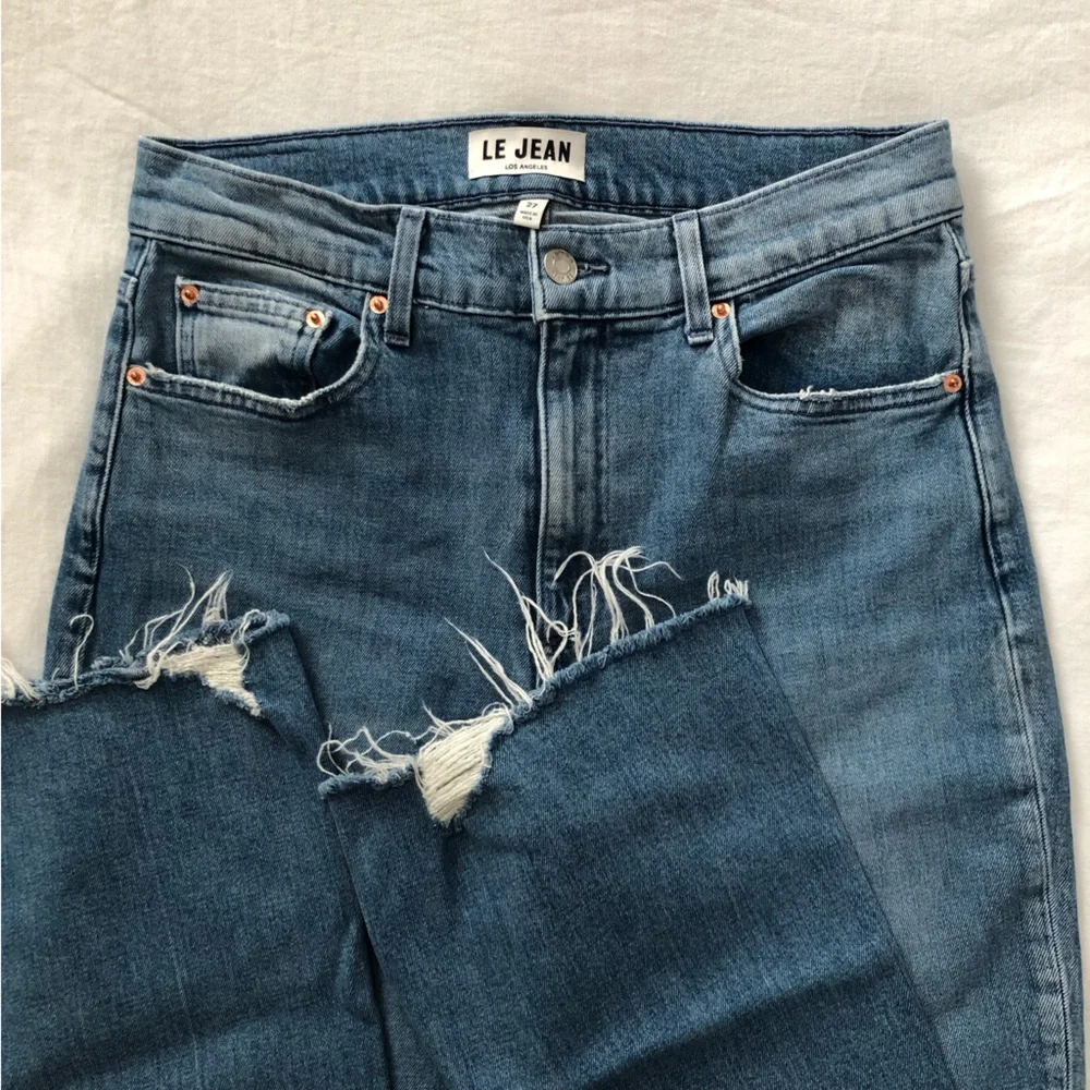 Le Jean Bella Cropped Flare Jeans - Beach House - Size 27 - Picture 4 of 6